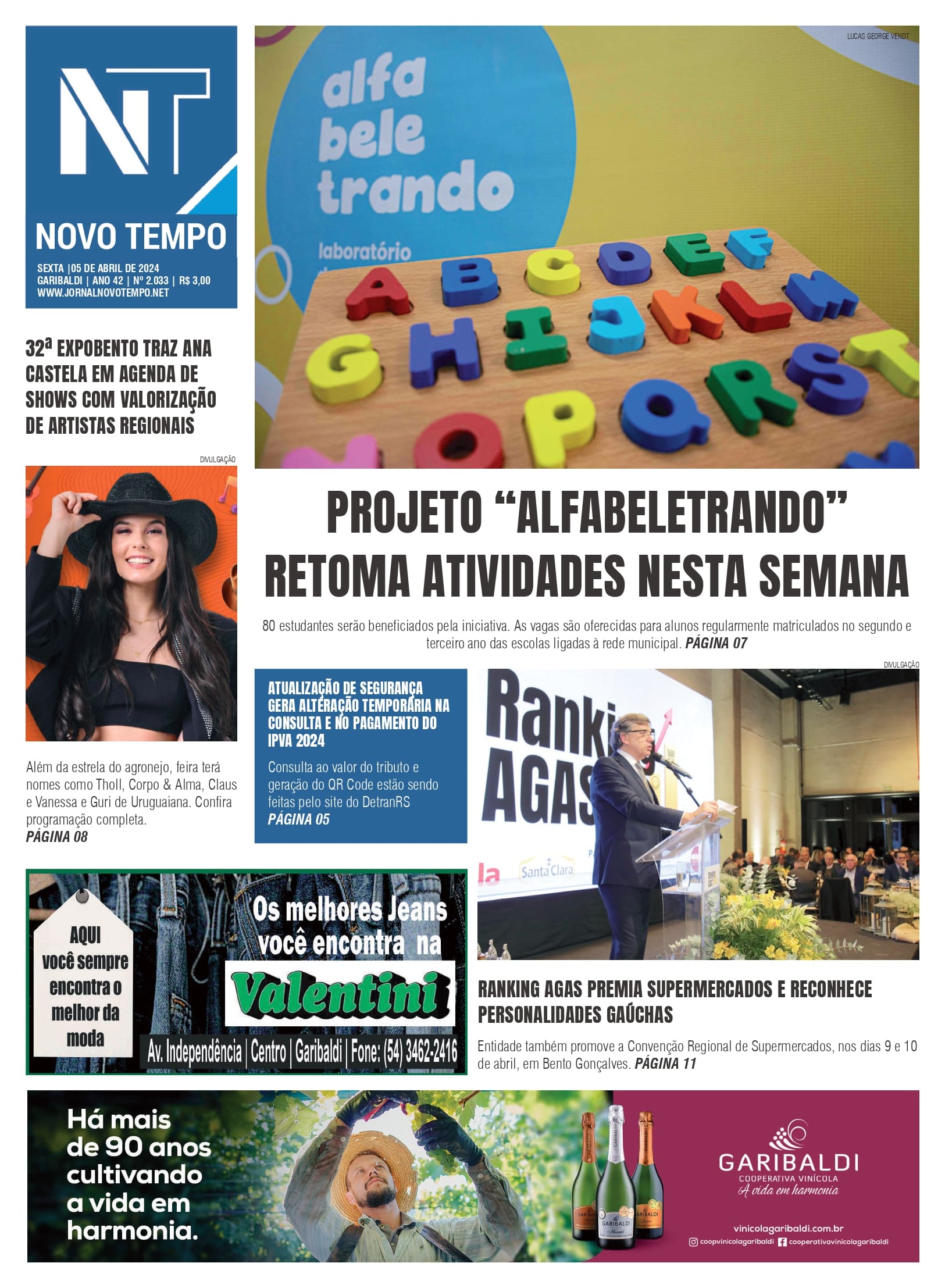 Edição Nº2.041 - Festa Junina Municipal é remarcada para o dia 20 de julho em Garibaldi