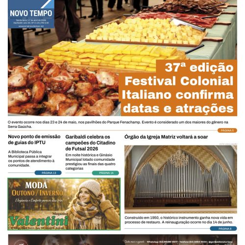 EDIÇÃO Nº2131 – 37ª edição Festival Colonial Italiano confirma datas e atrações