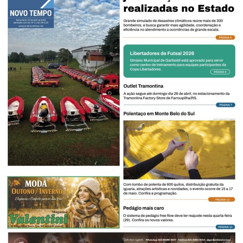 EDIÇÃO Nº2132 – Com previsão de muita chuva, ações já começam a ser realizadas no Estado