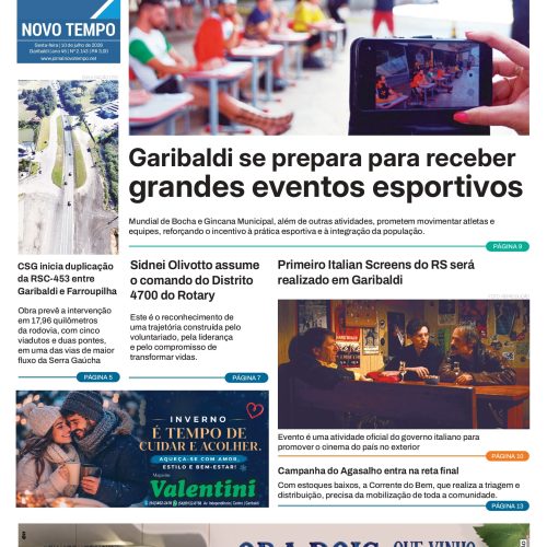 EDIÇÃO Nº2143 – Garibaldi se prepara para receber grandes eventos esportivos