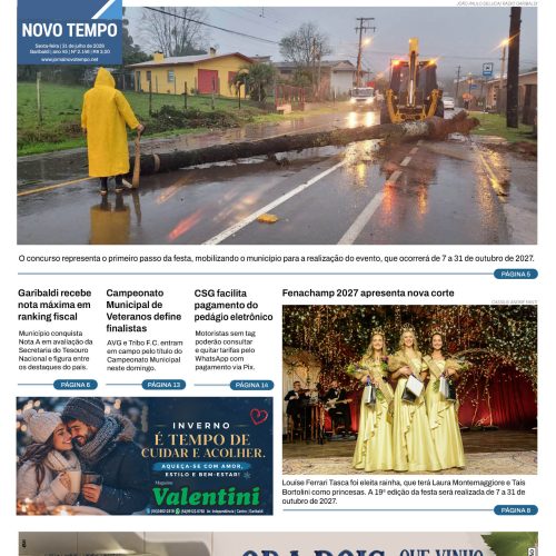 EDIÇÃO Nº2146 -Temporais mantêm estado de alerta na Serra Gaúcha