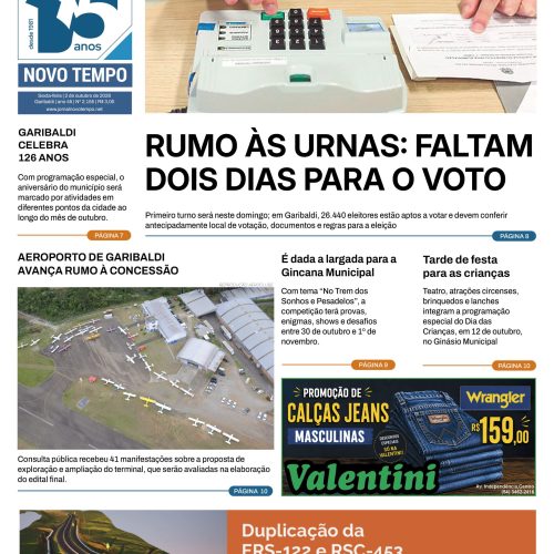 EDIÇÃO Nº2155 -RUMO ÀS URNAS: FALTAM DOIS DIAS PARA O VOTO